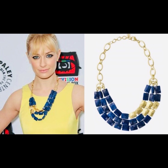 Stella & Dot | Retired Vivid Blue+Gold Chain Link Bahari Statement Neckl… - Picture 8 of 10